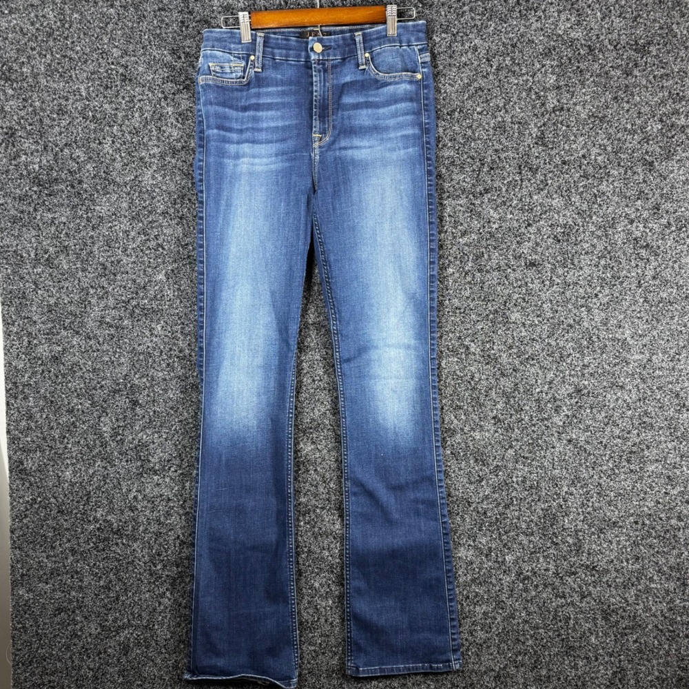 Jen7 by 7 For All Mankind Womens Slim Bootcut Jeans Dark Wash Size 8 Stretch